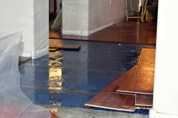 Professional Emergency Water Damage Restoration technician working in Electric City, WA